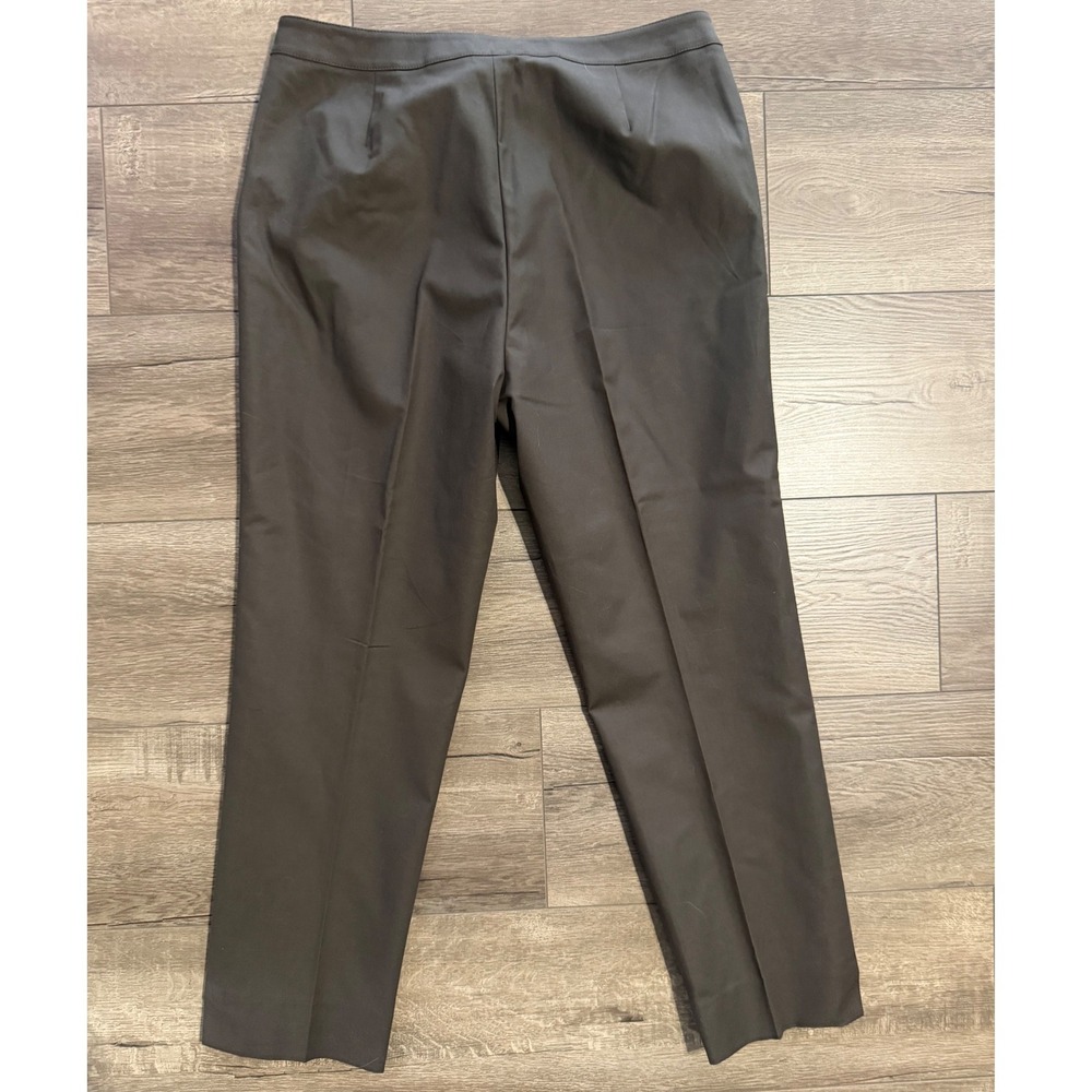 Lafayette 148 New York Women's Brown Flat Front Straight Leg Dress Pants Size 10 - Picture 3 of 6